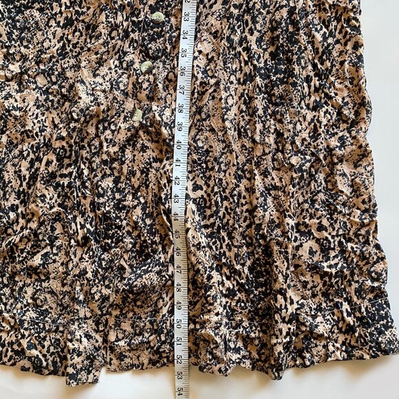 Free People String Of Hearts Maxi Dress Printed Smocked V Neck Button down Sz S - Picture 6 of 7